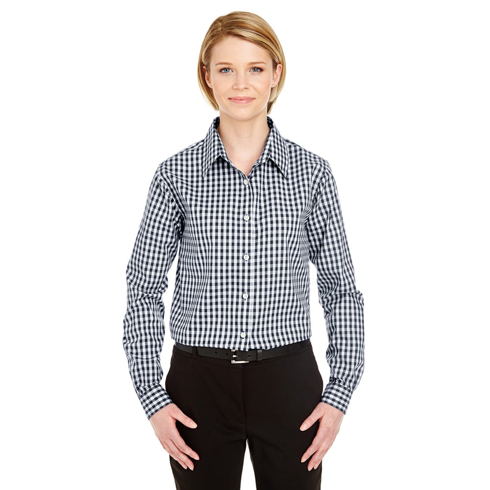 UltraClub 8385L Ladies' Medium-Check Woven Shirt