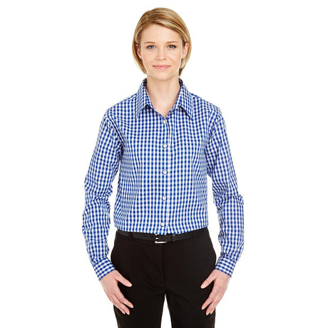 UltraClub 8385L Ladies' Medium-Check Woven Shirt