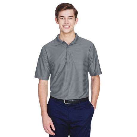 UltraClub Cool & Dry 8413 Men's Performance Polo with Tonal Stripes