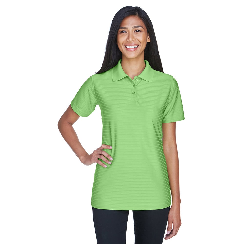 UltraClub Cool & Dry 8413L Ladies' Performance Polo with Tonal Stripes