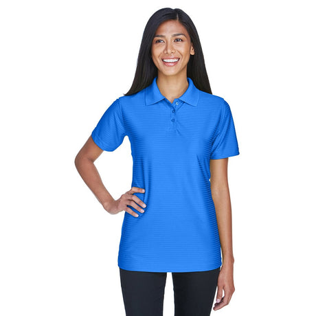 UltraClub Cool & Dry 8413L Ladies' Performance Polo with Tonal Stripes