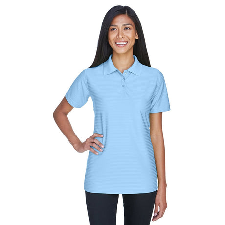 UltraClub Cool & Dry 8413L Ladies' Performance Polo with Tonal Stripes