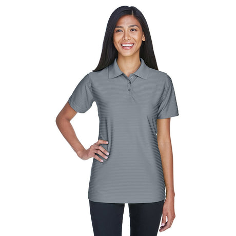 UltraClub Cool & Dry 8413L Ladies' Performance Polo with Tonal Stripes