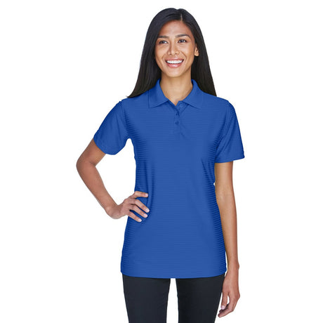 UltraClub Cool & Dry 8413L Ladies' Performance Polo with Tonal Stripes