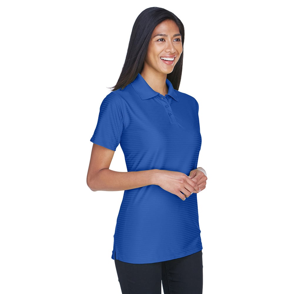 UltraClub Cool & Dry 8413L Ladies' Performance Polo with Tonal Stripes