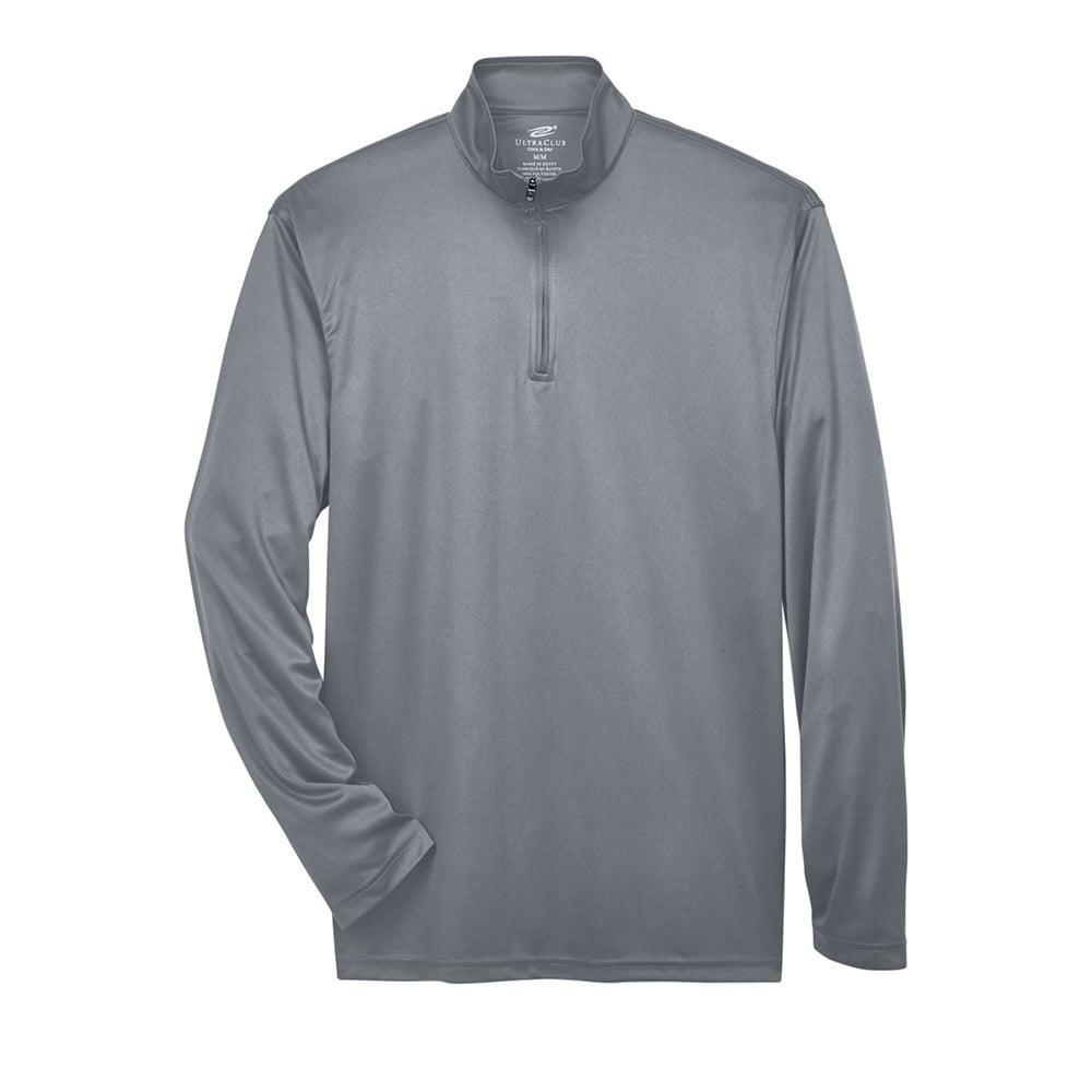 UltraClub Cool & Dry 8424 Men's Sport Quarter-Zip Pullover