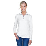 UltraClub Cool & Dry 8424L Ladies' Sport Quarter-Zip Pullover