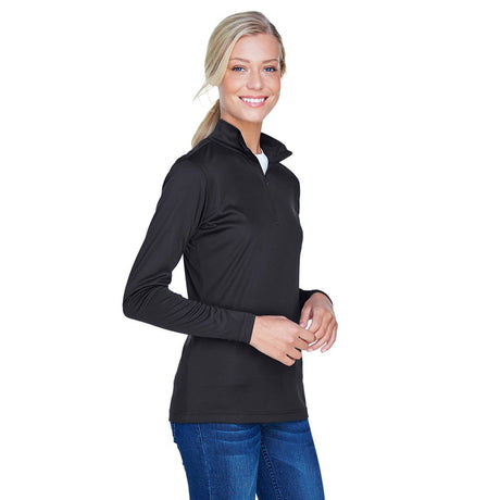 UltraClub Cool & Dry 8424L Ladies' Sport Quarter-Zip Pullover