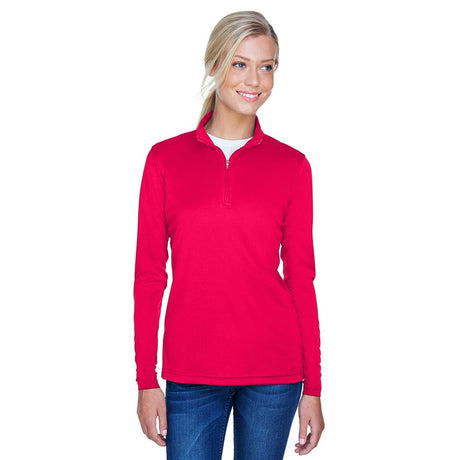 UltraClub Cool & Dry 8424L Ladies' Sport Quarter-Zip Pullover