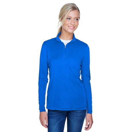 UltraClub Cool & Dry 8424L Ladies' Sport Quarter-Zip Pullover