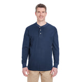 UltraClub 8456 Long-Sleeve Mini Thermal Henley T-Shirt