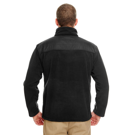 UltraClub 8492 Men's Fleece Jacket with Quilted Yoke Overlay