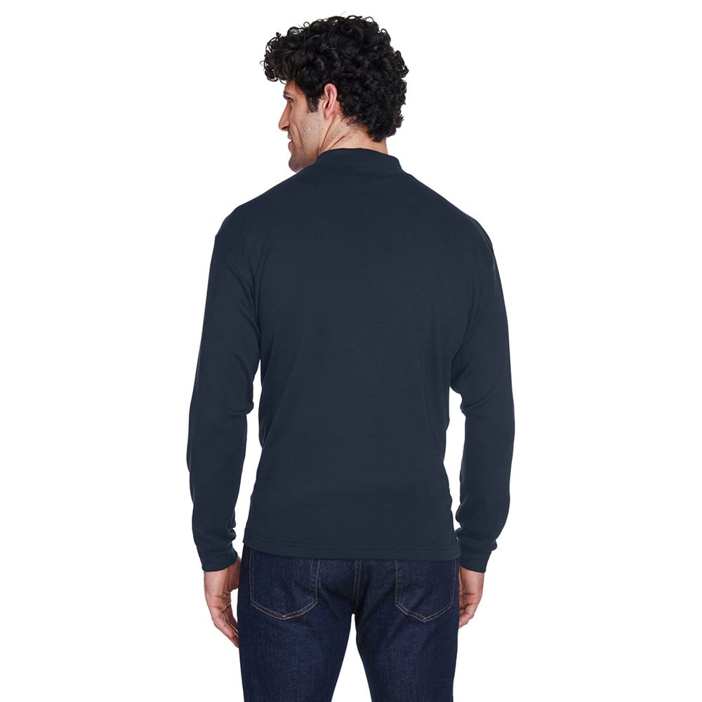 UltraClub 8510 Egyptian Interlock Mock Turtleneck T-Shirt