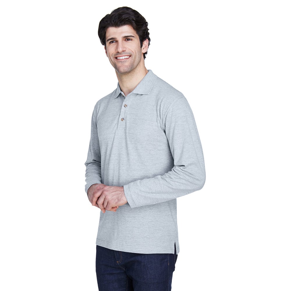 UltraClub 8532 Men's  Classic Long-Sleeve Piqué Polo