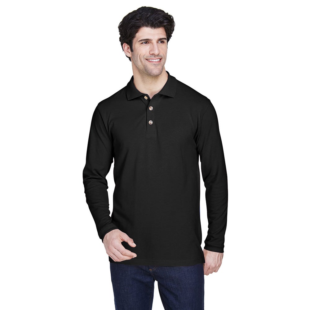 UltraClub 8532 Men's  Classic Long-Sleeve Piqué Polo