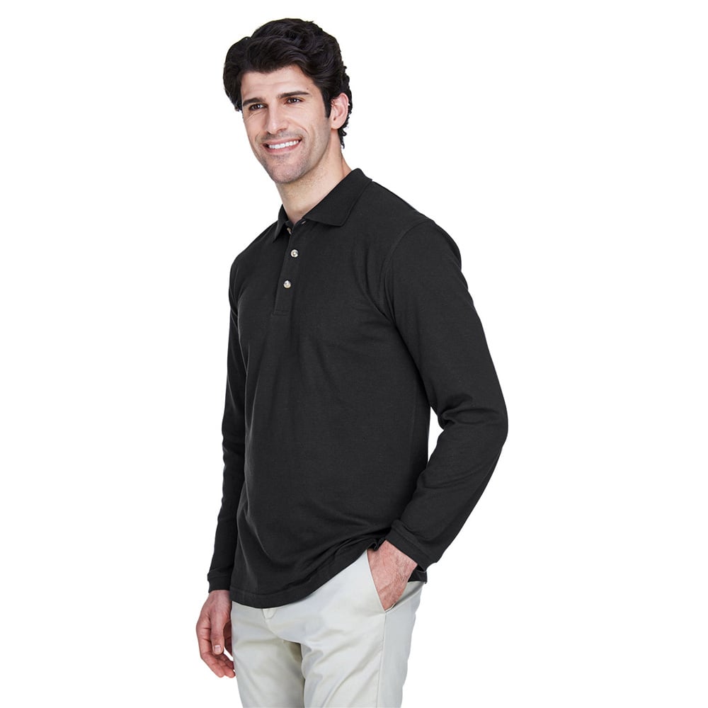 UltraClub 8532 Men's  Classic Long-Sleeve Piqué Polo