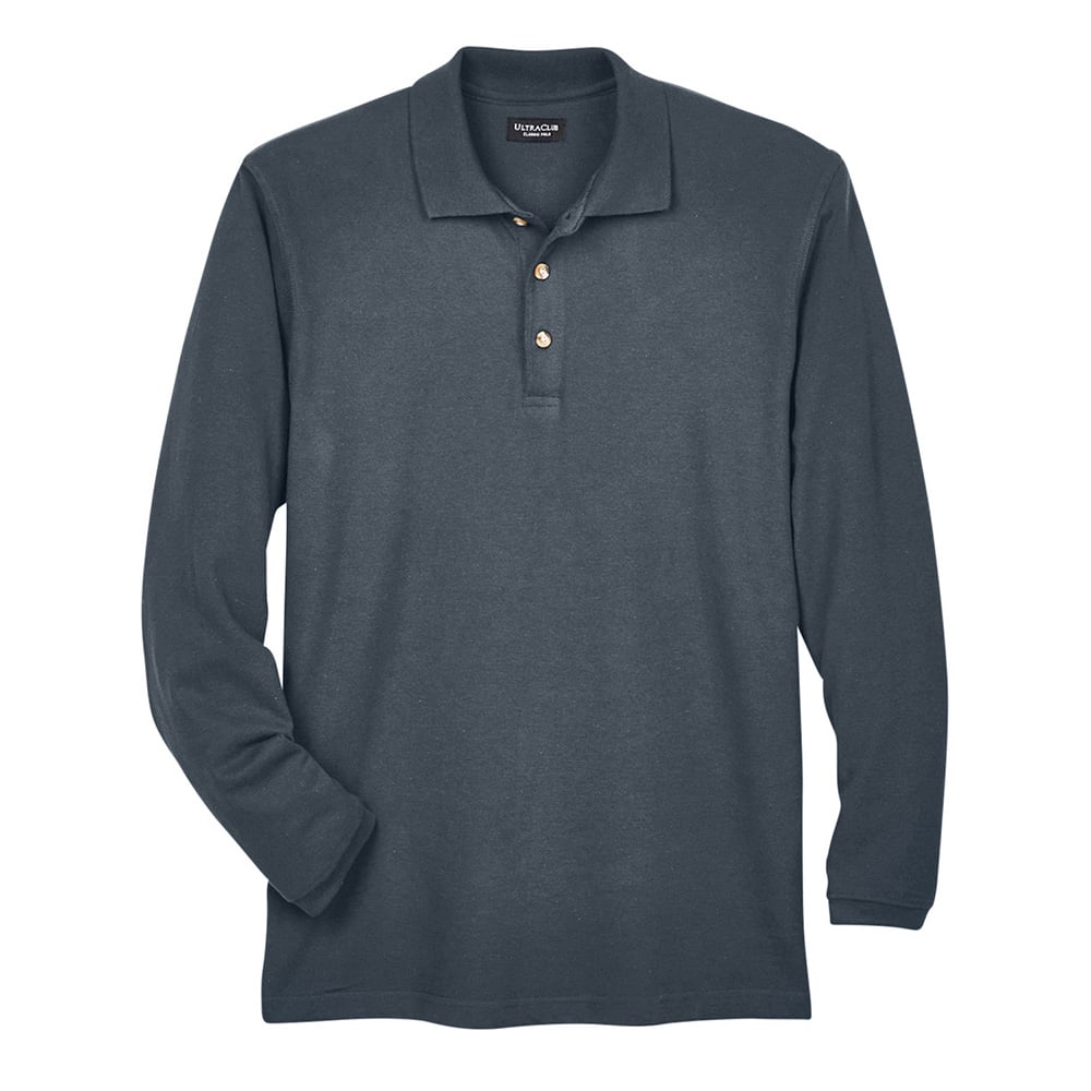 UltraClub 8532 Men's  Classic Long-Sleeve Piqué Polo