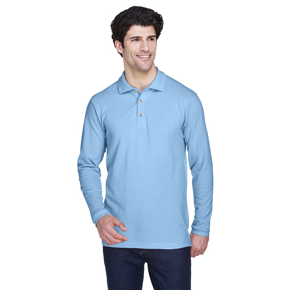 UltraClub 8532 Men's  Classic Long-Sleeve Piqué Polo