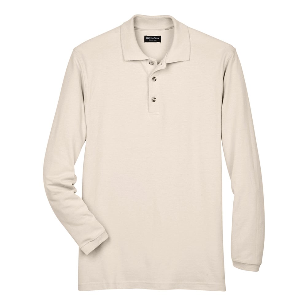 UltraClub 8532 Men's  Classic Long-Sleeve Piqué Polo