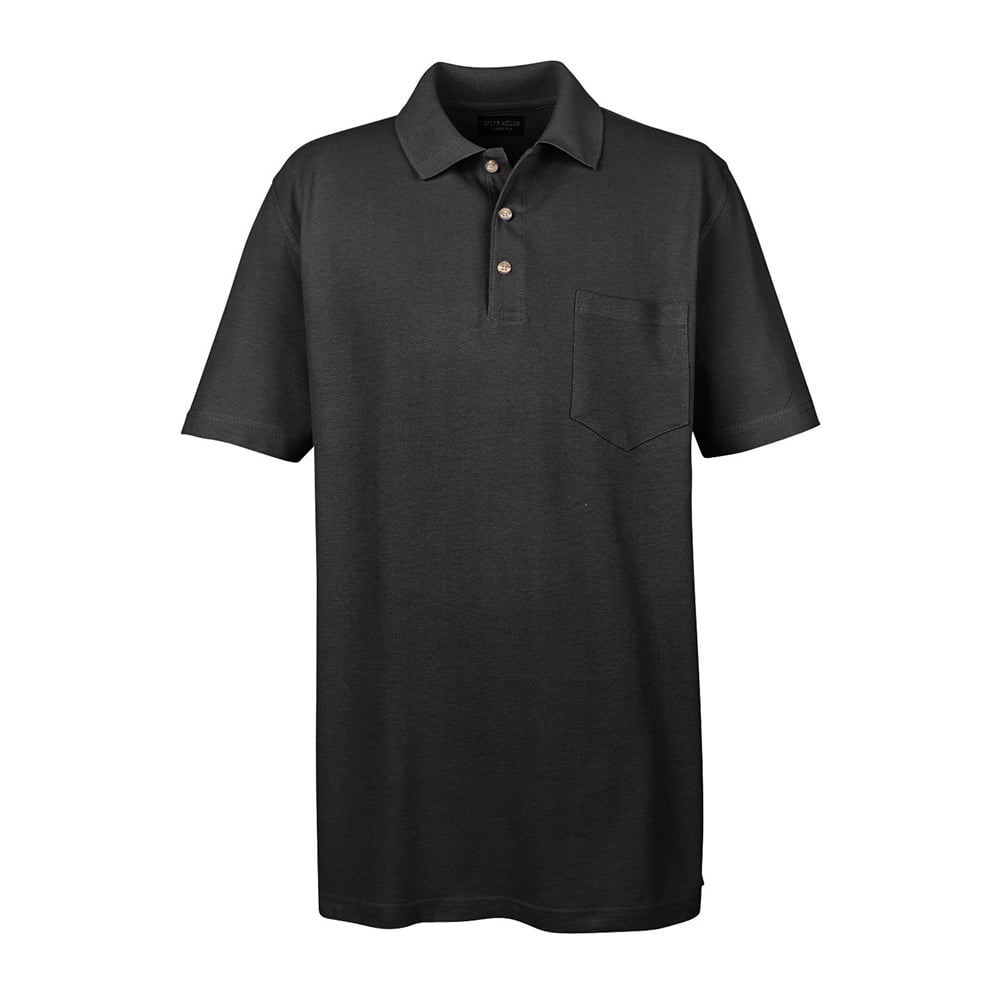 UltraClub 8534 Men's  Classic Piqué Polo with Pocket