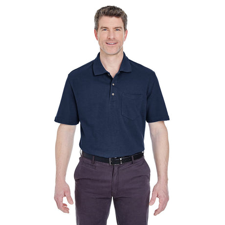 UltraClub 8534 Men's  Classic Piqué Polo with® Pocket