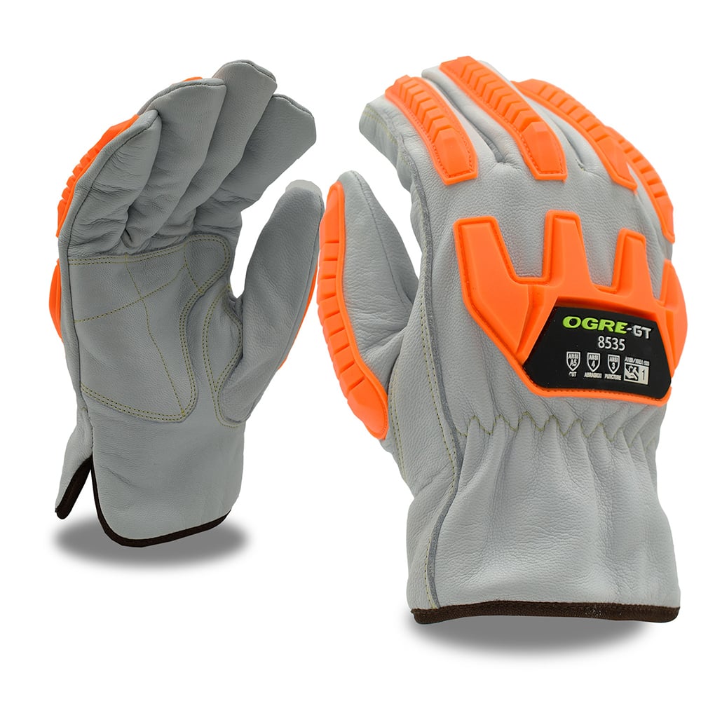 OGRE-GT™ Goatskin Gloves/Leather Palm + Aramid/Fiberglass/Steel Lining, 1 pair