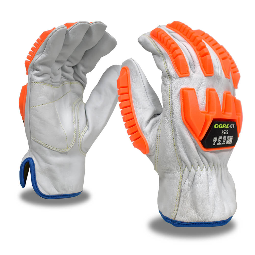 OGRE-GT™ Goatskin Gloves/Leather Palm + Aramid/Fiberglass/Steel Lining, 1 pair