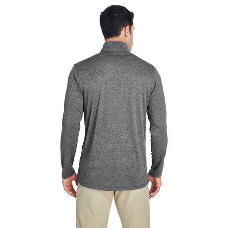 UltraClub Cool & Dry 8618 Men's Heathered Performance Quarter-Zip