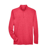 UltraClub Cool & Dry 8618 Men's Heathered Performance Quarter-Zip