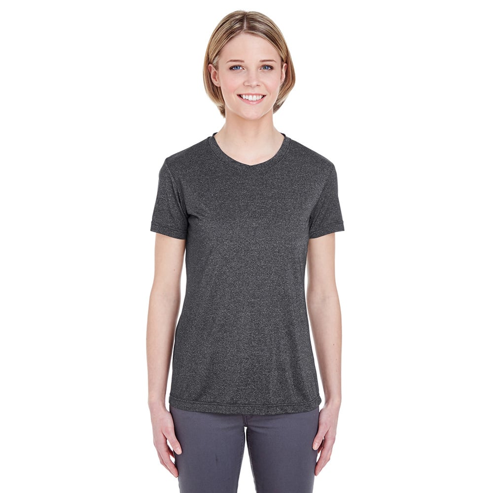 UltraClub Cool & Dry 8619L Ladies' Heathered Performance T-Shirt