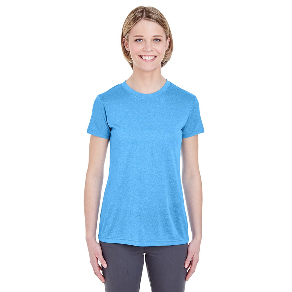 UltraClub Cool & Dry 8619L Ladies' Heathered Performance T-Shirt