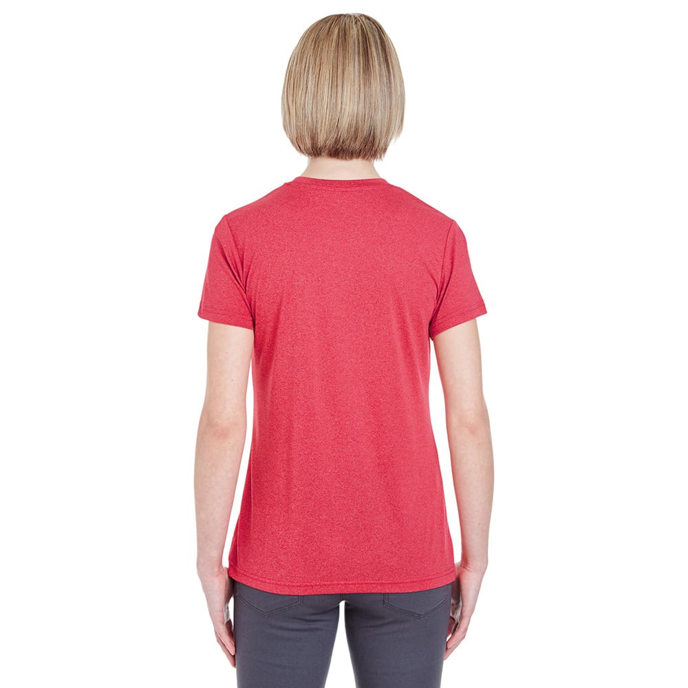 UltraClub Cool & Dry 8619L Ladies' Heathered Performance T-Shirt