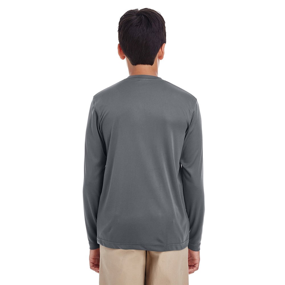 UltraClub Cool & Dry 8622Y Youth Performance Long-Sleeve T-Shirt