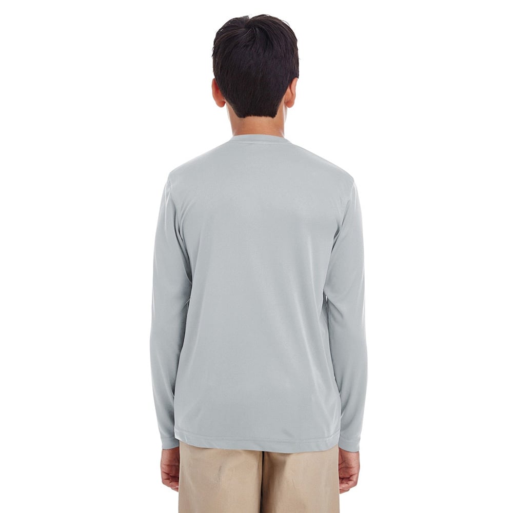 UltraClub Cool & Dry 8622Y Youth Performance Long-Sleeve T-Shirt