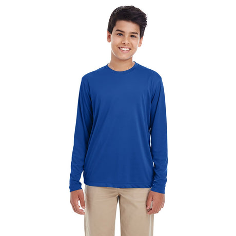 UltraClub Cool & Dry 8622Y Youth Performance Long-Sleeve T-Shirt