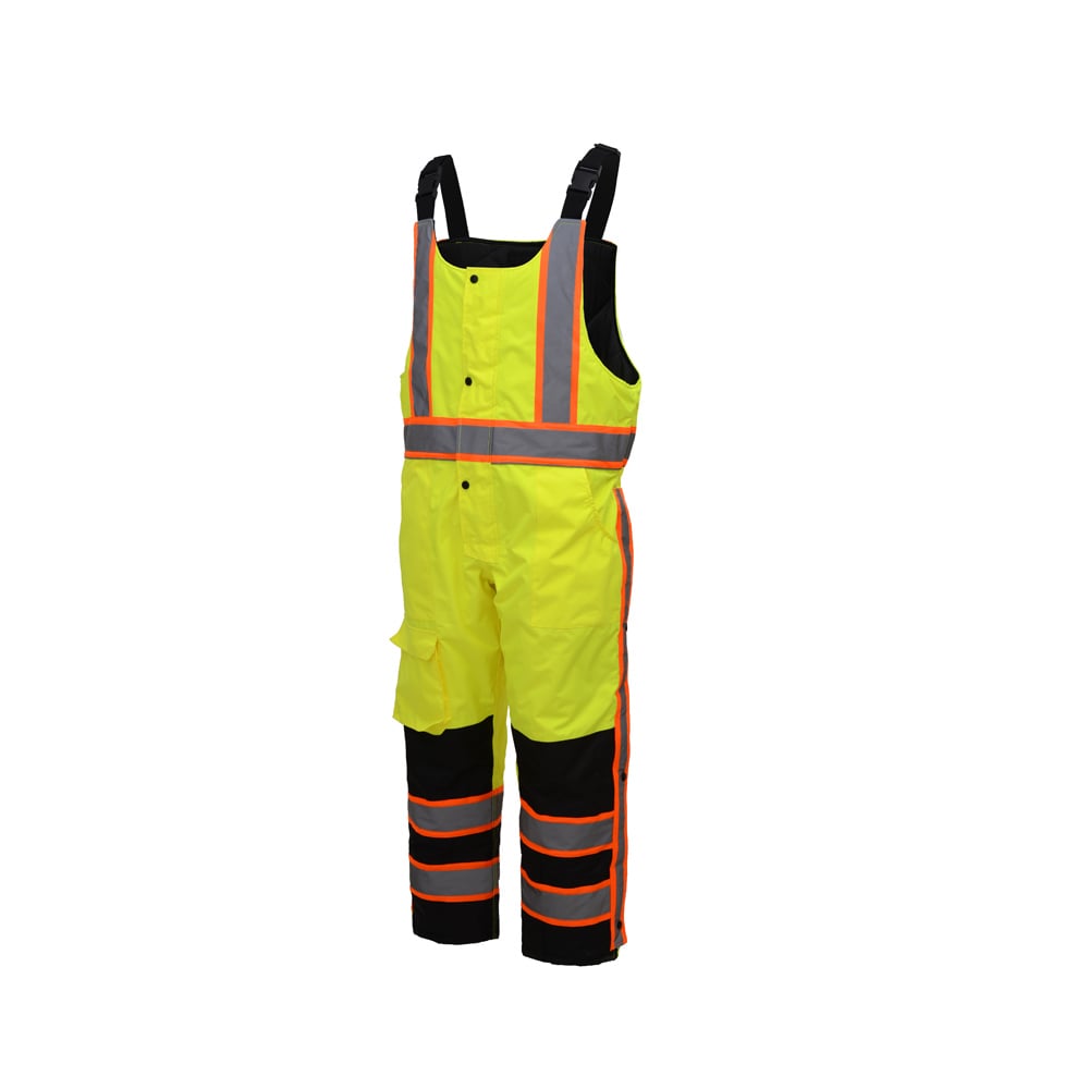 Premium Two-Tone Hi-Vis Winter Bib with Quilted Lining, Class E