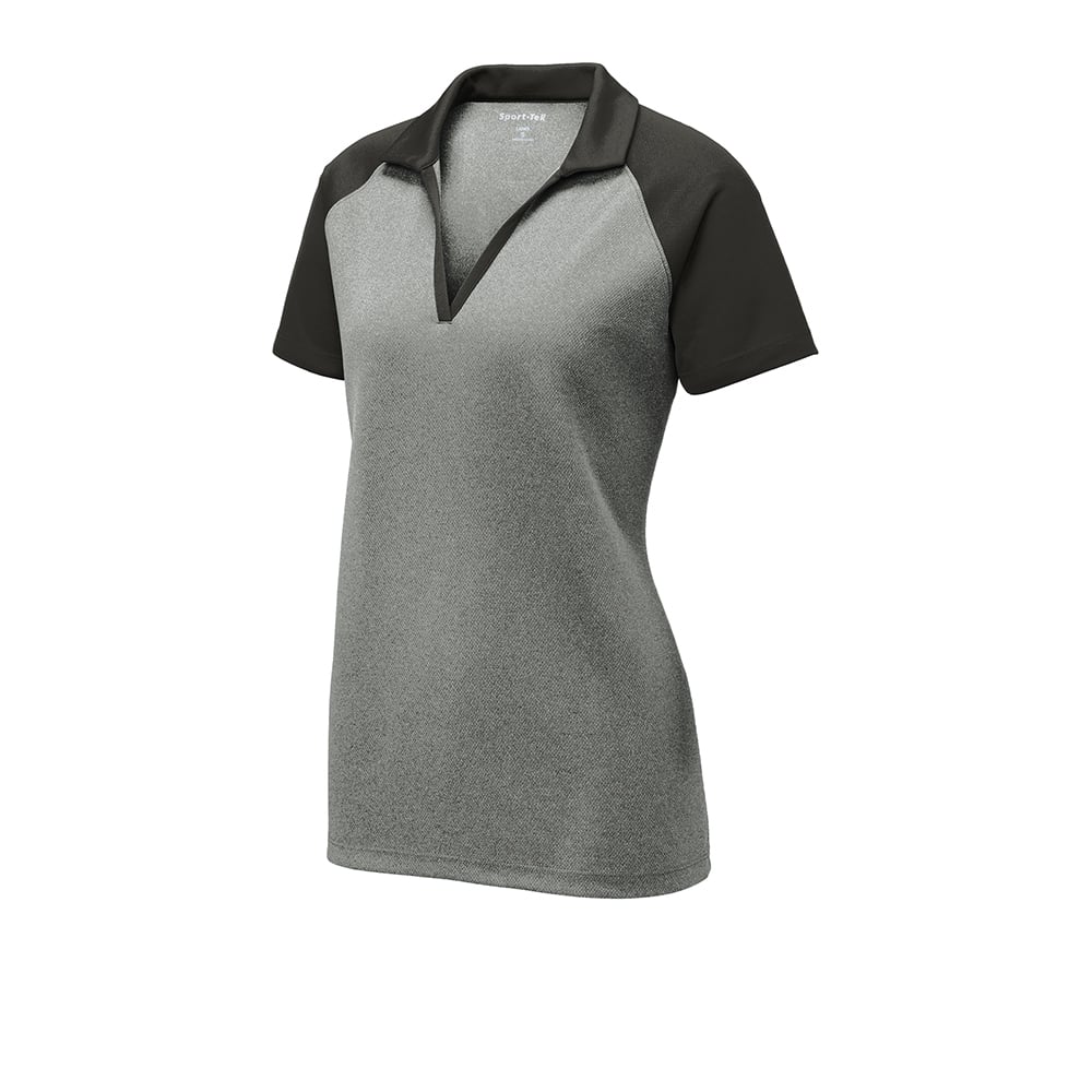 Sport-Tek LST641 PosiCharge Women's RacerMesh Heather Block Polo