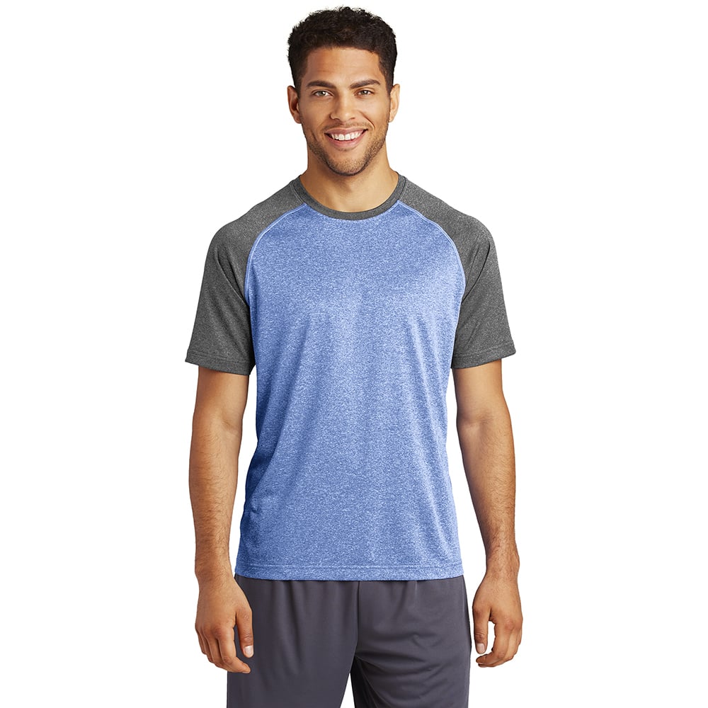 Sport-Tek ST362 Two Tone Heather Contender Crew Neck Tee