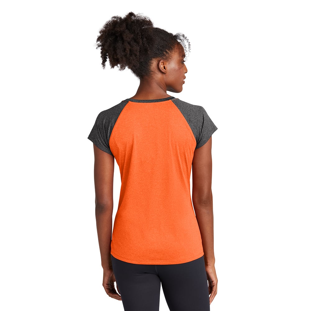 Sport-Tek LST362 Women's Two Tone Heather Contender Scoop Neck Tee