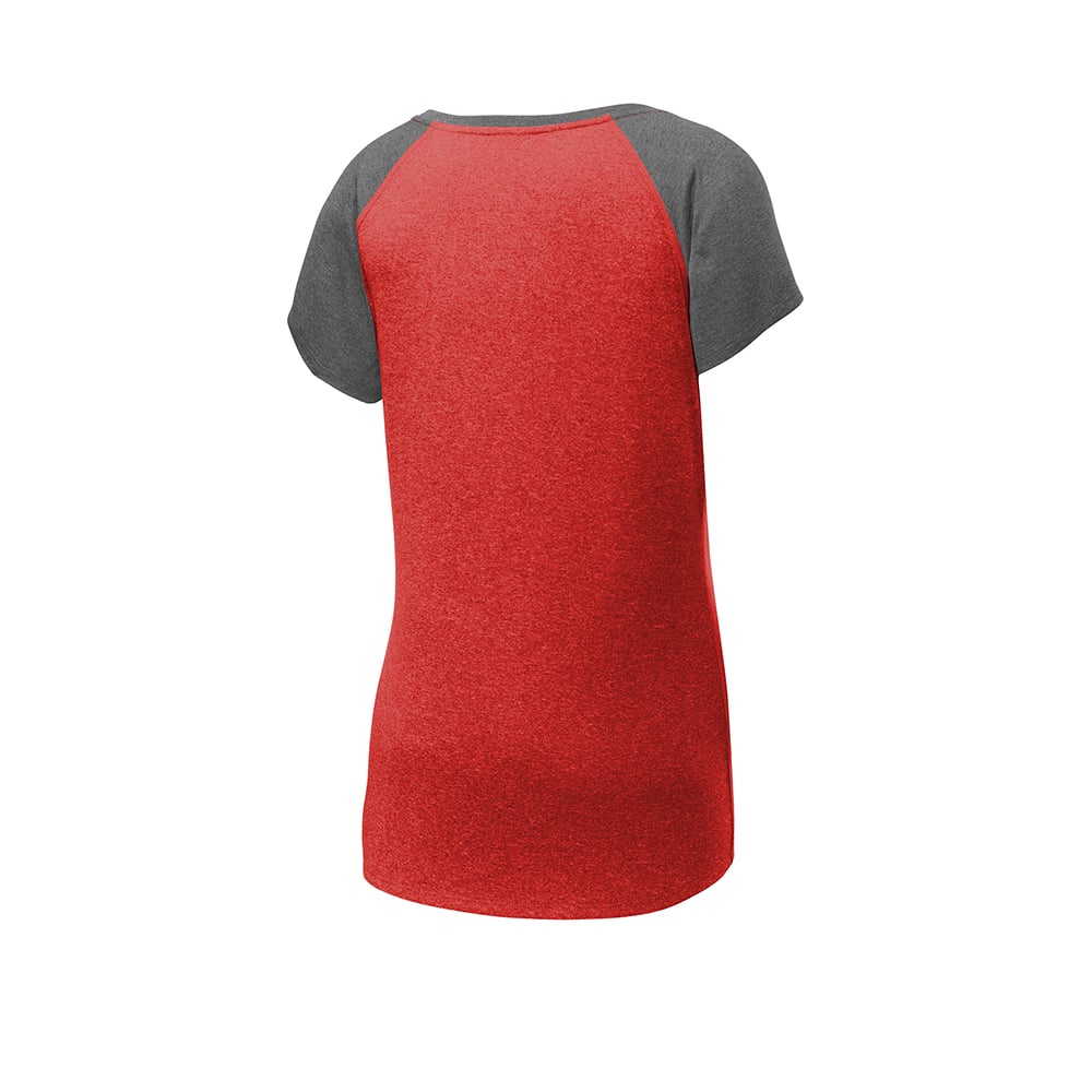 Sport-Tek LST362 Women's Two Tone Heather Contender Scoop Neck Tee