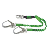 Miller StretchStop 4' Lanyard with SofStop Shock Absorber, Two-Legged