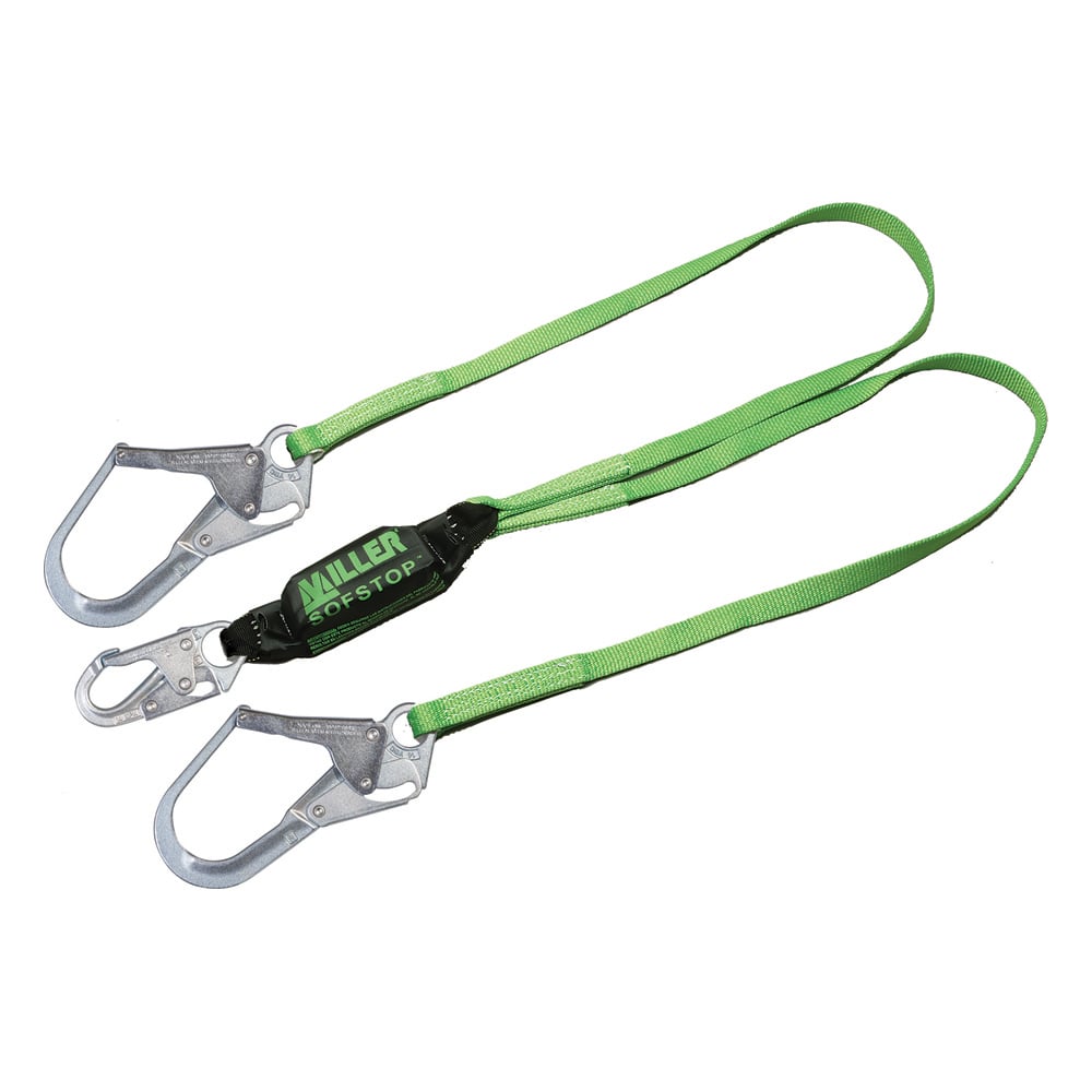 Miller HP 6' Lanyard with SofStop Shock Absorber, Two-Legged