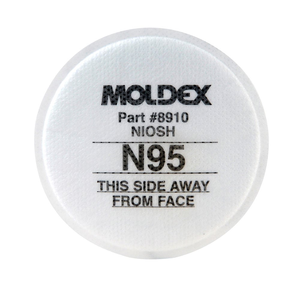 Moldex N95 Particulate Filter 8910, 1 bag (5 pairs)