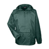 UltraClub 8925 Men's Pack-Away Quarter-Zip Hooded Pullover Jacket