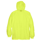 UltraClub 8925 Men's Pack-Away Quarter-Zip Hooded Pullover Jacket