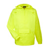 UltraClub 8925 Men's Pack-Away Quarter-Zip Hooded Pullover Jacket