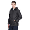 UltraClub 8925 Men's Pack-Away Quarter-Zip Hooded Pullover Jacket