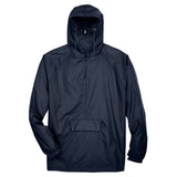 UltraClub 8925 Men's Pack-Away Quarter-Zip Hooded Pullover Jacket