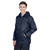 UltraClub 8925 Men's Pack-Away Quarter-Zip Hooded Pullover Jacket