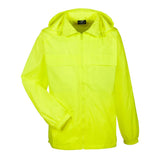 UltraClub 8929 Men's Full-Zip Hooded Pack-Away Jacket